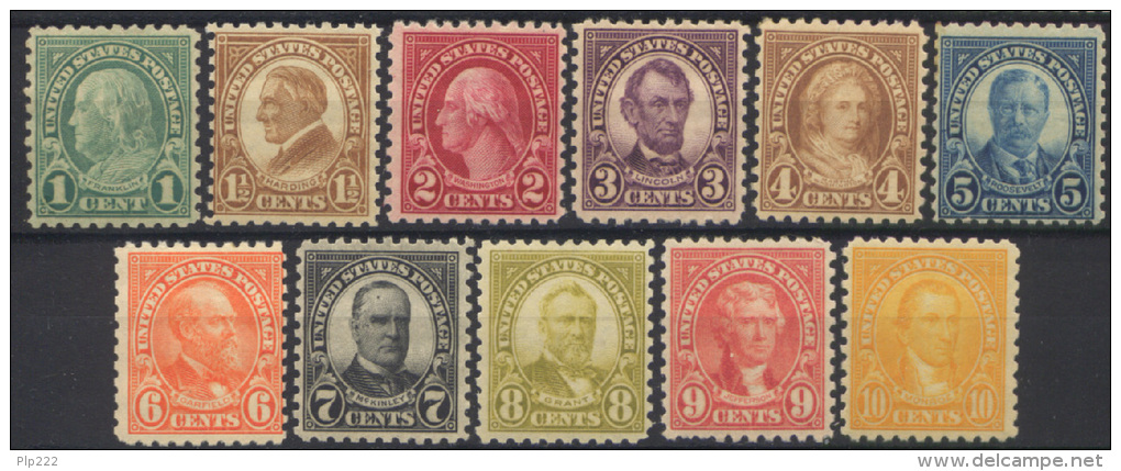 Stati Uniti 1923/26 Scott 581/91 **/MNH VF - Nuovi