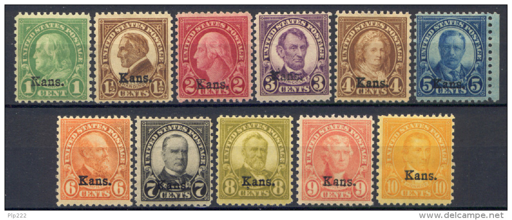 Stati Uniti 1929 Scott 658/68 **/MNH VF /F - Firmati Raybaudi - Nuovi