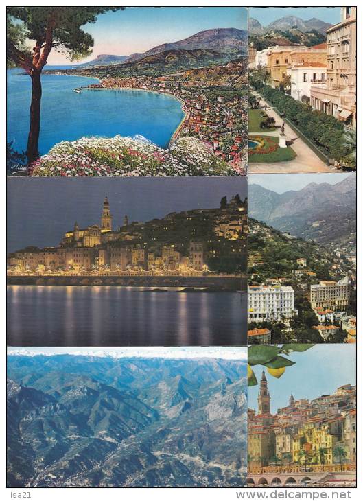 MENTON  Lot  De 40 Cartes Postales Modernes Variées  CPM - 5 - 99 Cartes