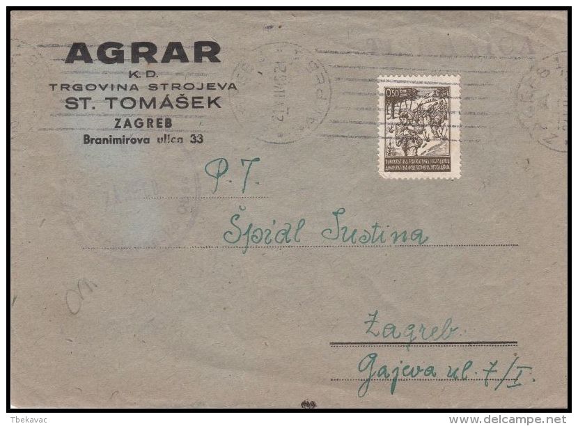 Yugoslavia 1948,  Cover - Brieven En Documenten