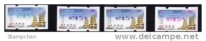 ATM Frama - Dragon & Tiger Pagodas- 2009 World Games Stamps Exh- 4 Ink Lower Face Value Unusua - Fehldrucke
