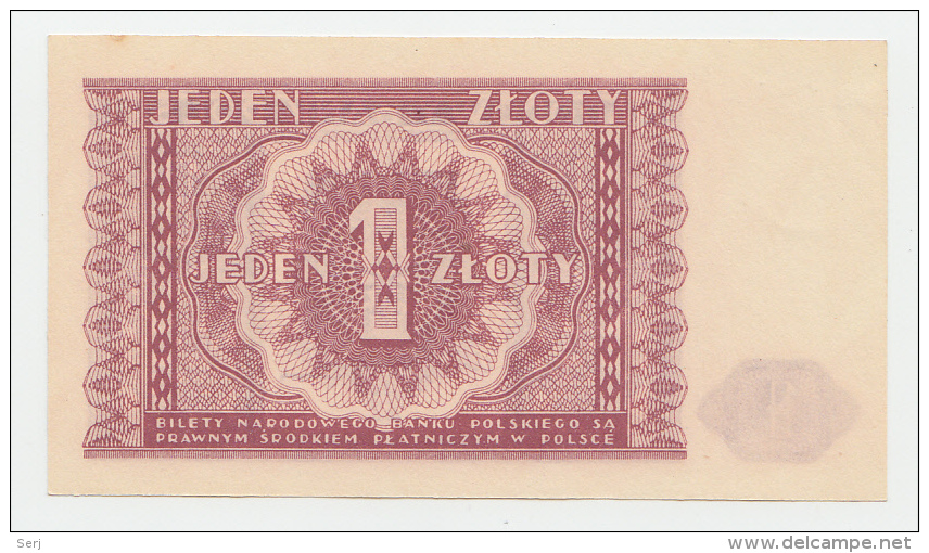 POLAND 1 Zloty 1946 AUNC+ P 123 - Poland