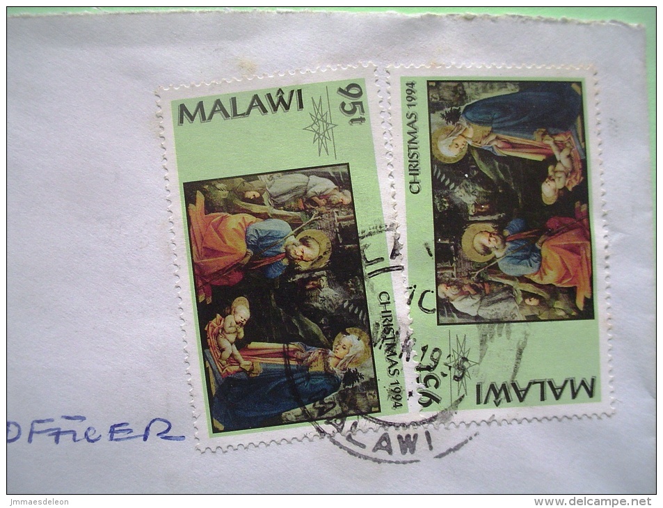 Malawi 1995 Cover To England UK - Christmas - Nativity By Filippo Lippi - Malawi (1964-...)