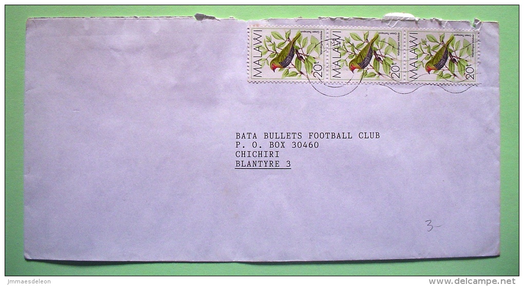 Malawi 1997 Cover To Blantyre - Birds - Football Soccer Adress - Malawi (1964-...)