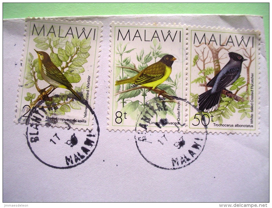 Malawi 1997 Cover To Chichiri Blantyre - Birds - Soccer Football Adress - Malawi (1964-...)