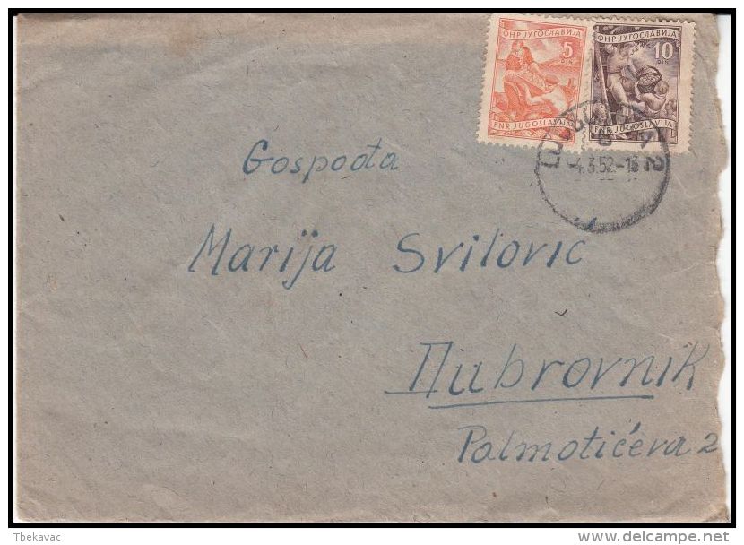 Yugoslavia 1952, Cover Ljubljana To Dubrovnik - Covers & Documents