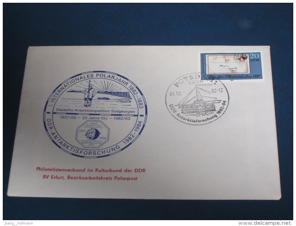 Brief Cover DDR Deutschland 1982 Potsdam 1. Int. Polarjahr Antarktis DDR Antarktisforschung - Macchine Per Obliterare (EMA)