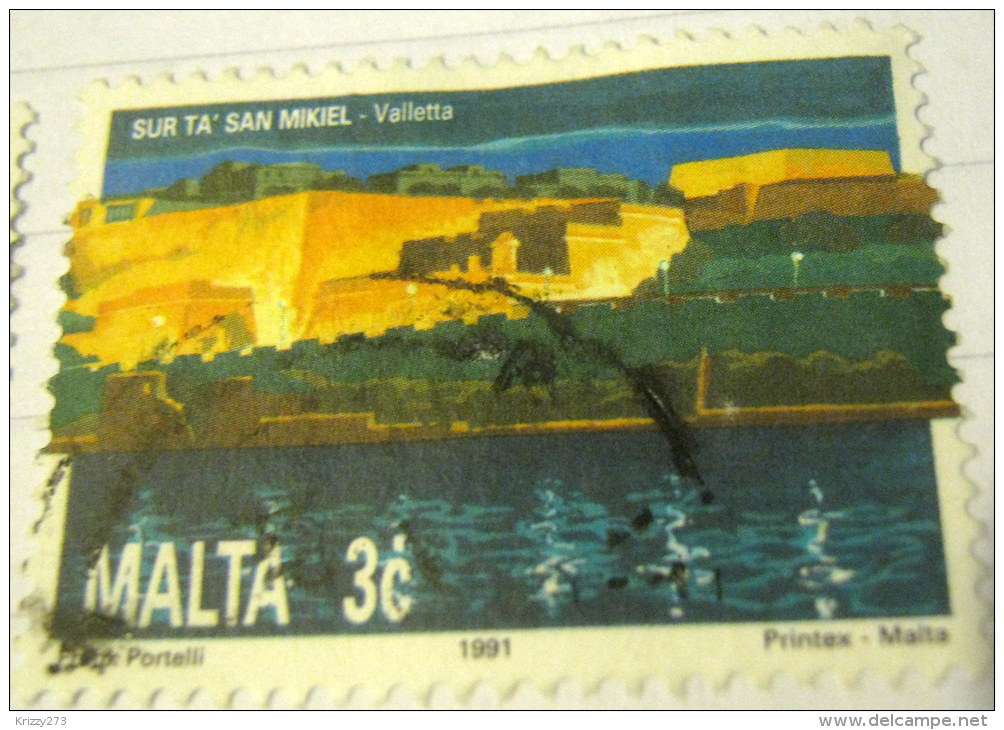 Malta 1991 Sur Ta' San Mikiel Valletta 3c - Used - Malta