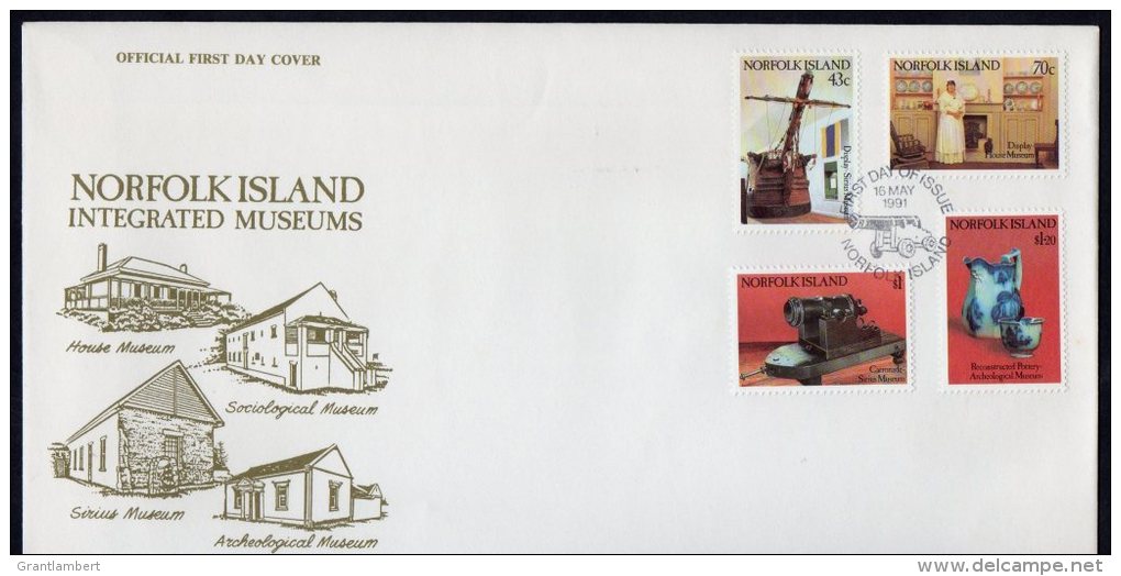 Norfolk Island 1991 Integrated Museums FDC - Norfolkinsel