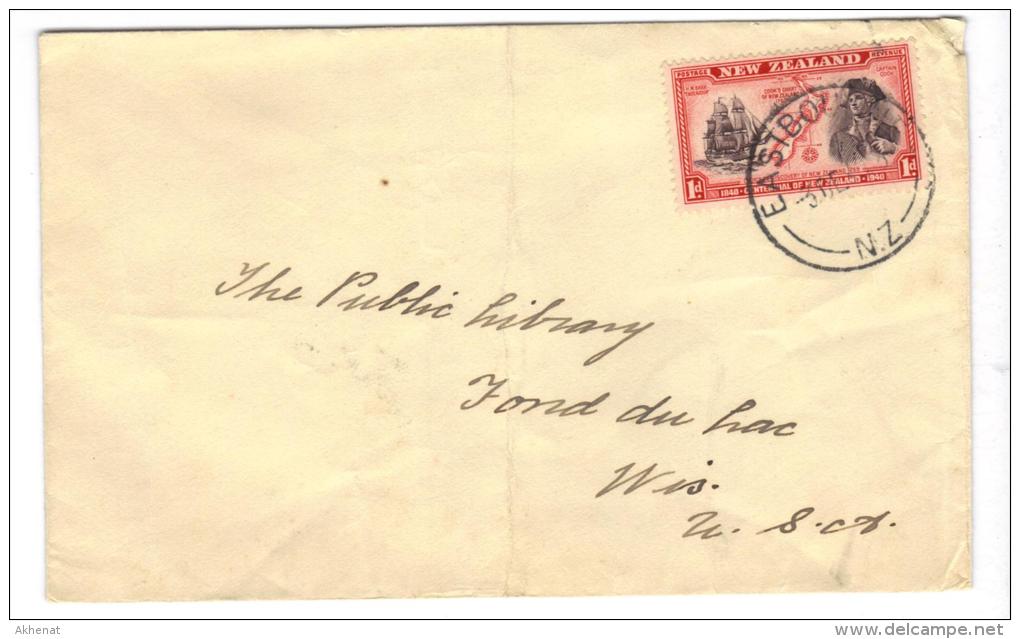 VER2608 - NUOVA ZELANDA , Lettera  Per Gli USA - Brieven En Documenten