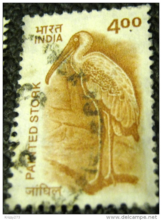 India 2000 Painted Stork 4.00 - Used - Gebruikt