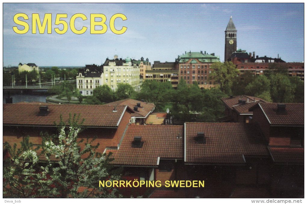 Amateur Radio QSL Card Norrkoping Sweden SM5CBC - Radio Amateur