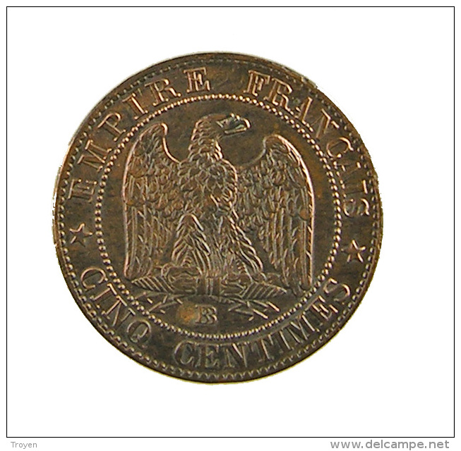 France - 5 Centimes - Napoléon III - 1854 BB - Bronze - TTB+ - 5 Centimes