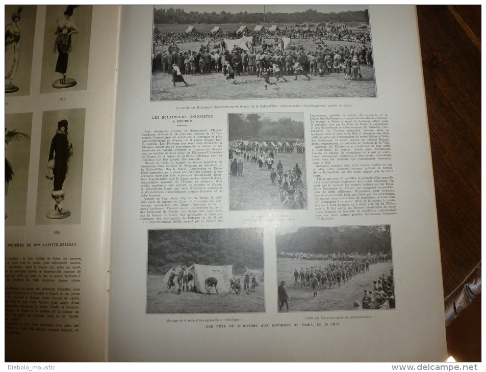 1924  Les ECLAIREURS UNIONISTES à Meudon; Une Fête De SCOUTISME Aux Environs De Paris;Enlèvement Du Député MATTEOTTI.... - L'Illustration