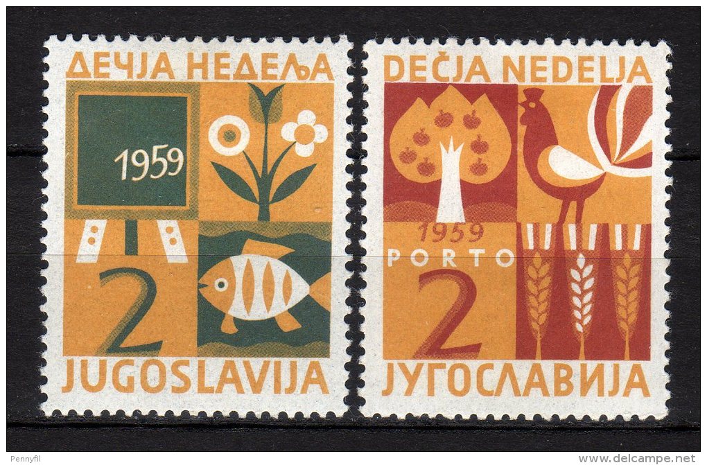 JUGOSLAVIA -  1959 YT 39/40 * CPL - Bienfaisance