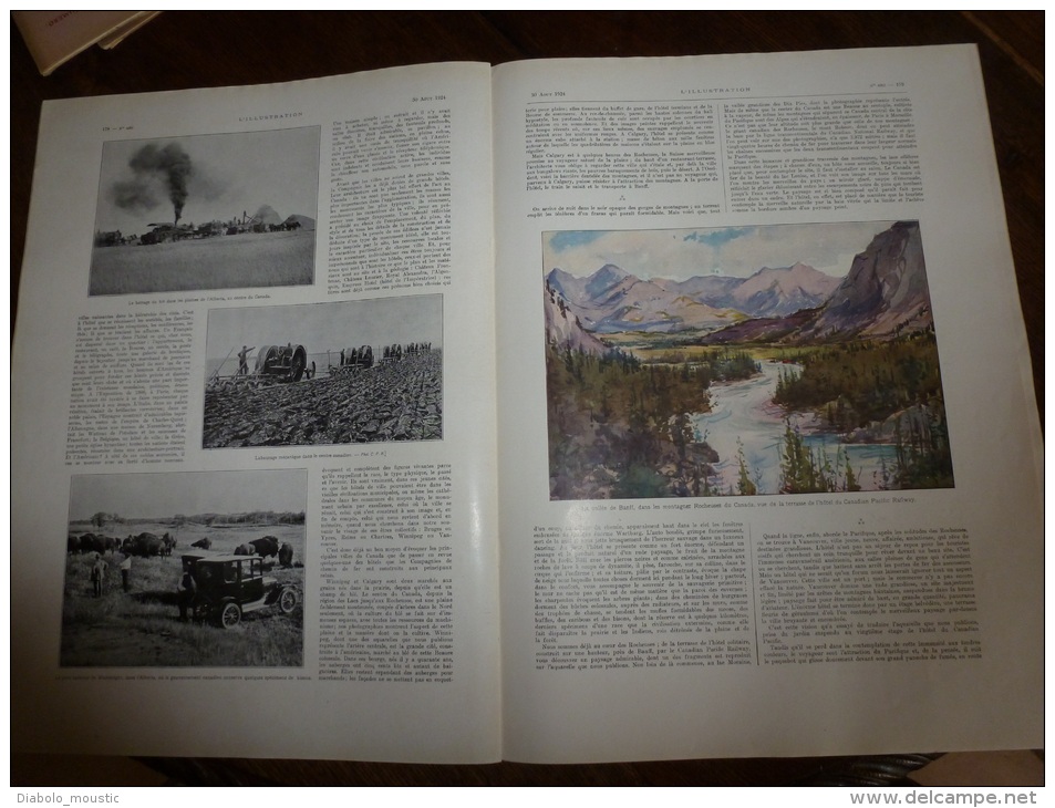 1924  Vous Trouverez Aussi En Cette Revue : Mattéotti ; Le CANADA  Saint-Laurent, Rivière-du-Loup,Hôtel Canadian-Pacific - L'Illustration