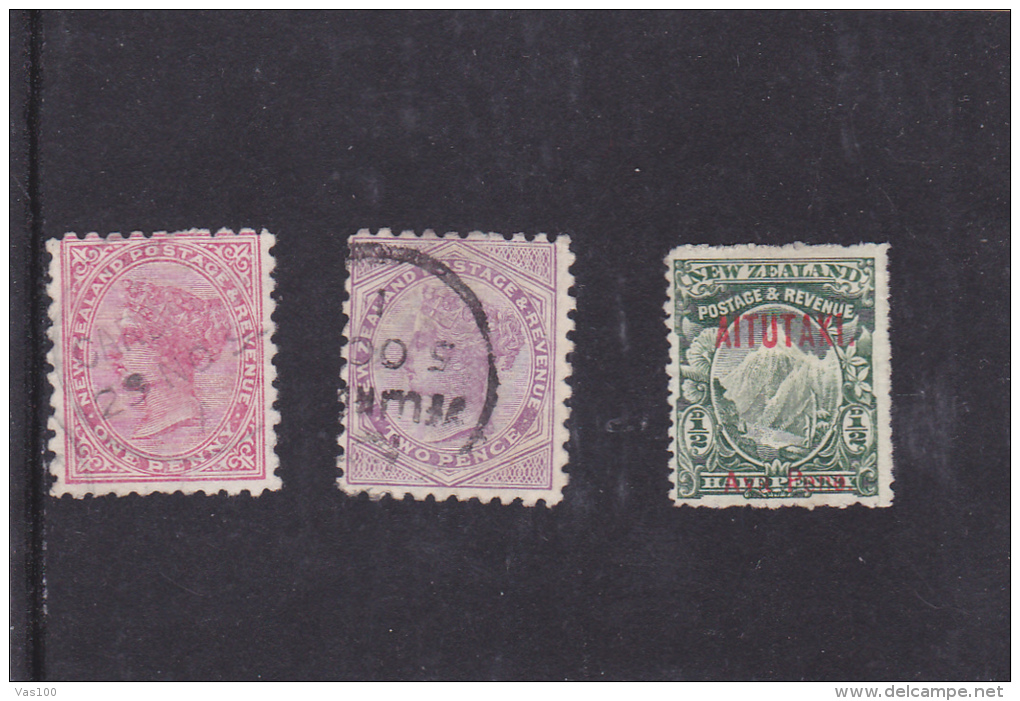 NOUVELLE ZELANDE // LOT DE TIMBRES 3 STAMPS - Used Stamps
