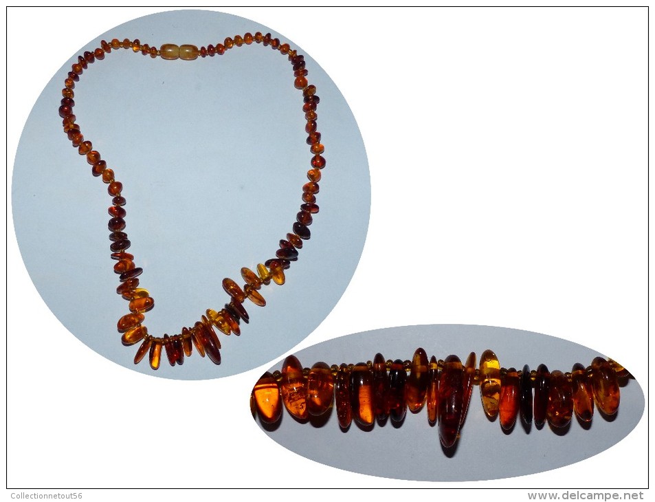 SUPERBE ANCIEN COLLIER AMBRE - Necklaces/Chains