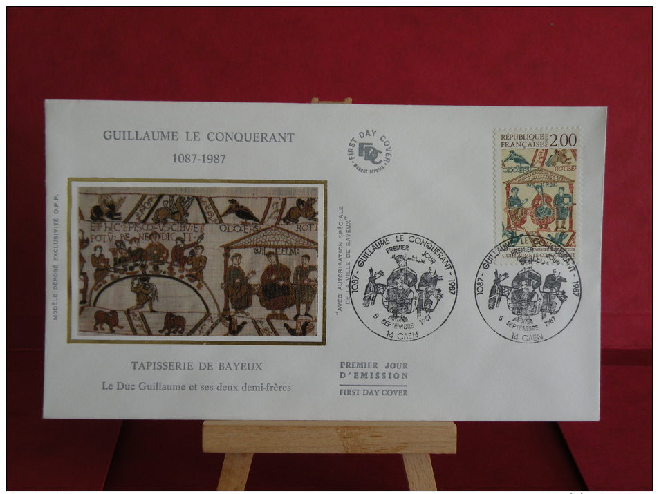 FDC, Guillaume Le Conquérant , Tapisserie De Bayeux - 14 Caen - 5.9.1987,1er Jour - - 1980-1989