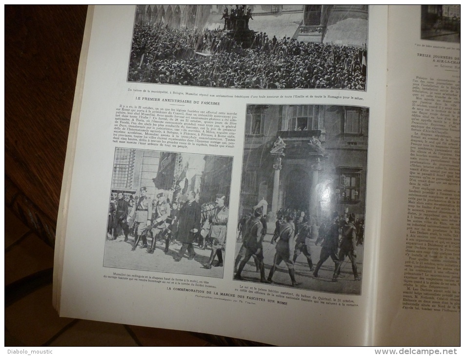 1923 Voir Aussi : Anniversaire MARCHE Des FASCISTES; Transfert Du JOCKEY-CLUB; - L'Illustration