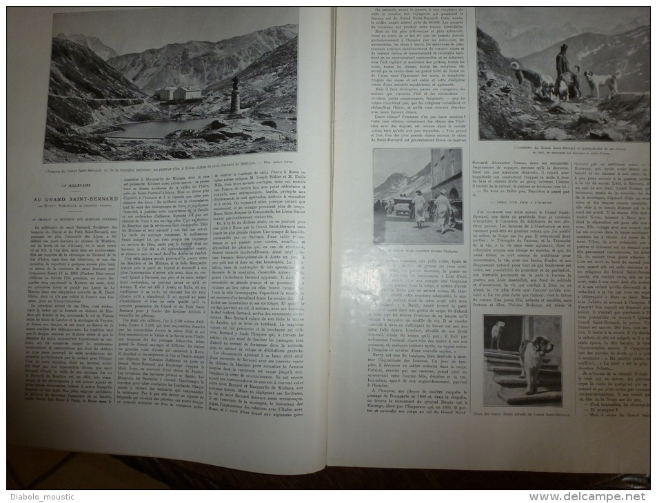 1923 Voir Aussi :GRAND-SAINT-BERNARD..vu De Frontère Suisse;Les Montres De BREGUET ;Gravure ECOSSE;Pub UNIC; Matelottes - L'Illustration