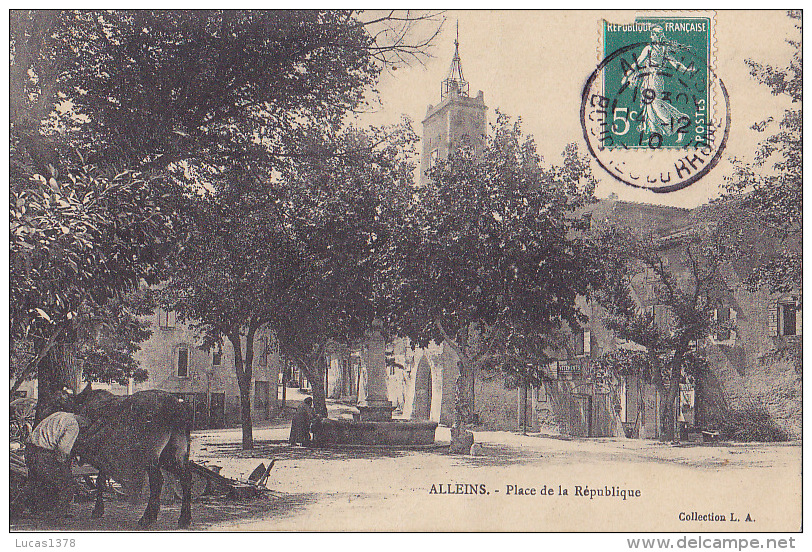 13 / ALLEINS / PLACE DE LA REPUBLIQUE / TRES BEAU PLAN / MARECHAL FERRANT / EDIT L.A - Alleins