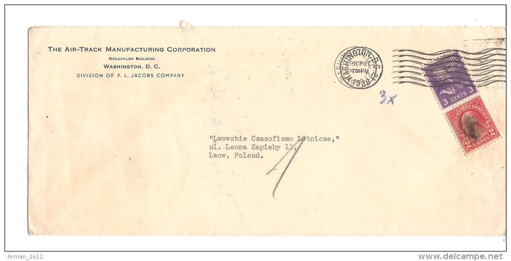 Washington D.C. Lwow Poland 1938 The Air Track Manufacturing Corporation - Sonstige & Ohne Zuordnung