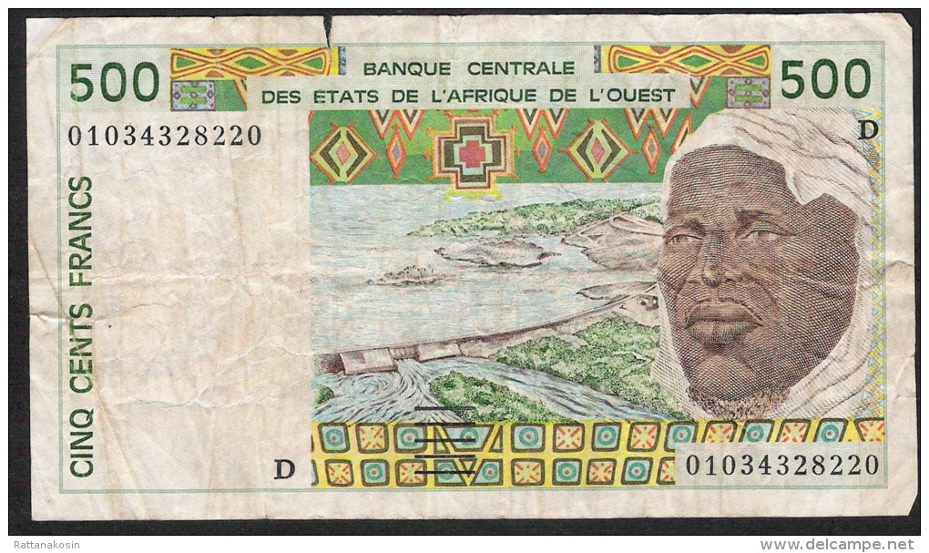 W.A.S. MALI P410Dl   500 FRANCS   2001    VG-F - Malí