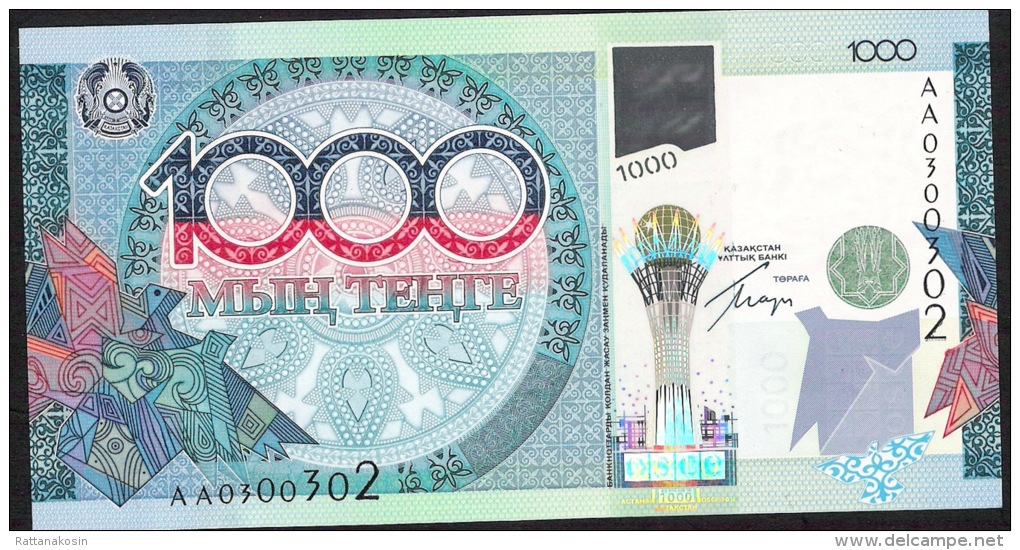 KAZAKHSTAN  P35 1000 TENGE  2010  #AA0 Signature 5 UNC. - Kazakistan