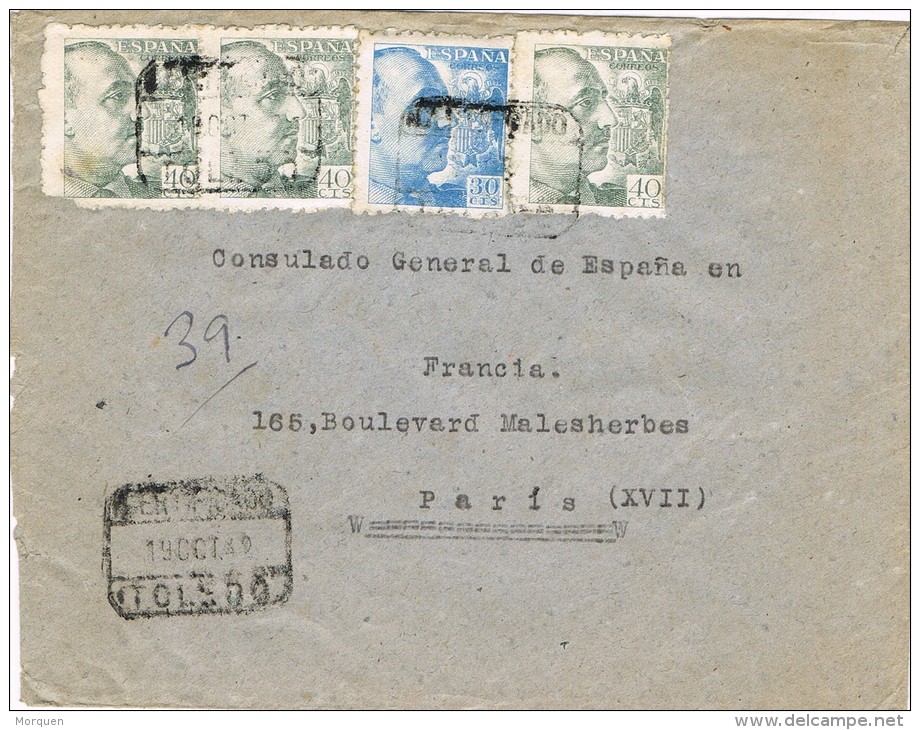 3861. Carta Certificada TOLEDO 1942. EXENTA De CENSURA - Lettres & Documents