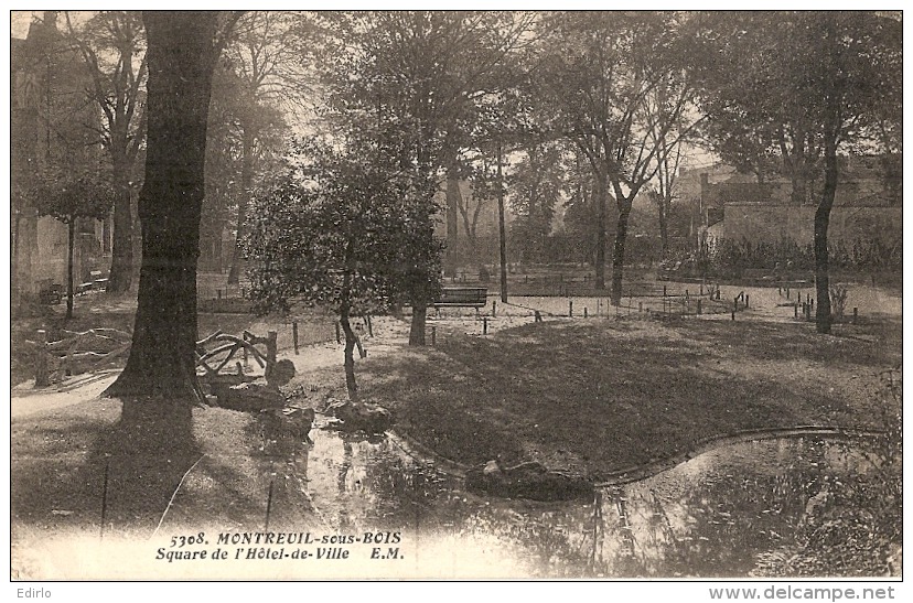 MONTREUIL SOUS BOIS  Square De L'hotel écrite Excellent état - Montreuil