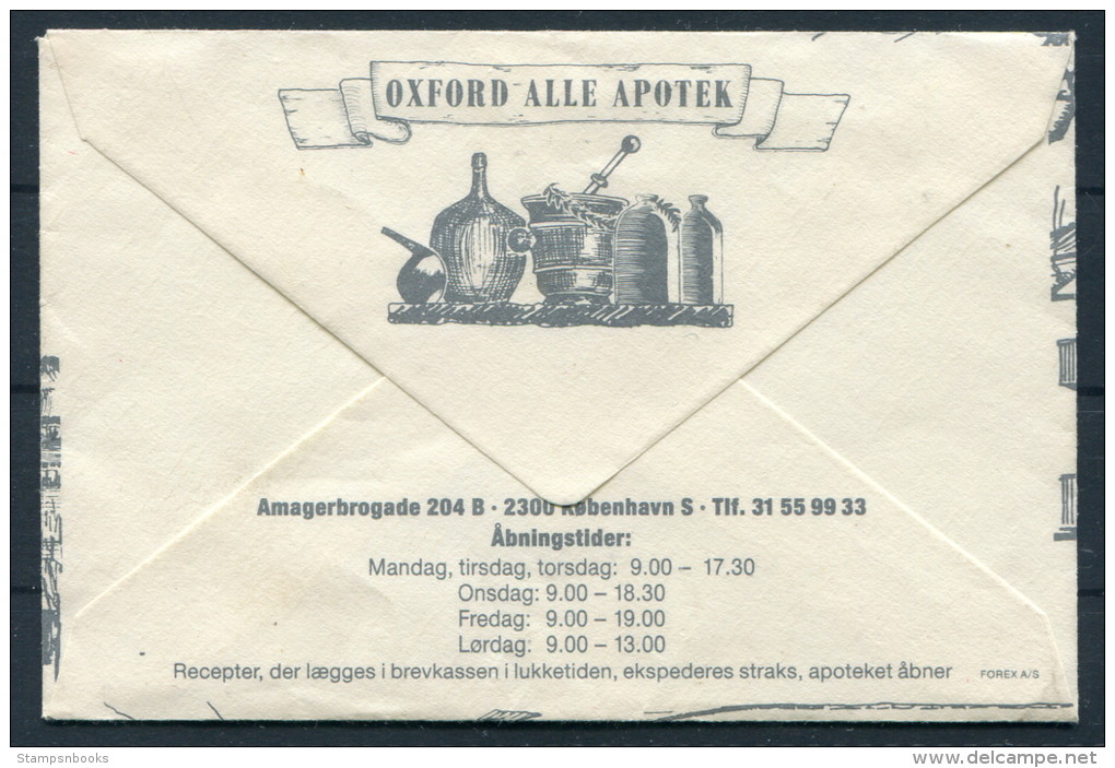 Denmark Copenhagen Oxford Alle Apotek Chemist Advertising Envelope - Other & Unclassified