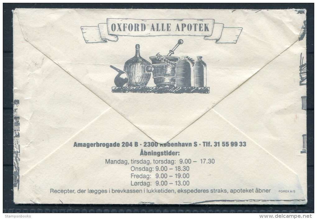 Denmark Copenhagen Oxford Alle Apotek Chemist Advertising Envelope - Other & Unclassified