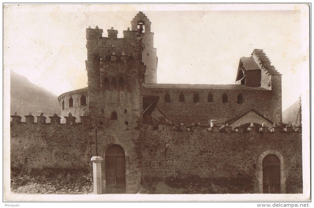 3868. Postal LOURDES 1951. Vista De LUZ, Eglise Des Templaires - Cartas & Documentos