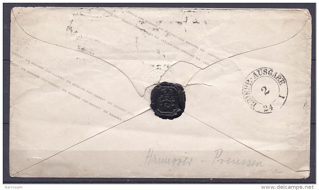 North German Conf.1871(postal Stat.)U1  Hameln To Dresden - Postal  Stationery