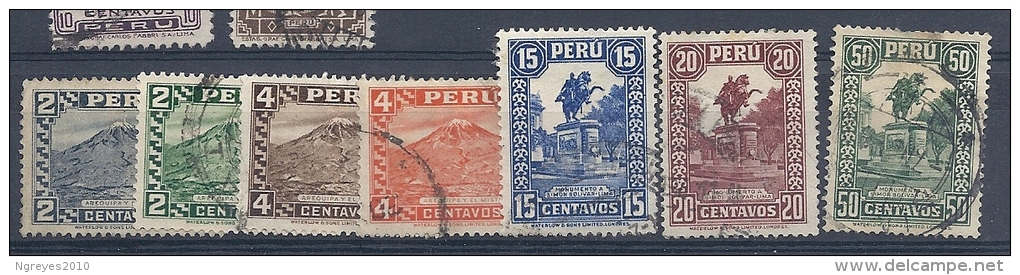 13054685  PERU  YVERT  Nº  279/280/282/283/285/287/289   USED/MH - Peru