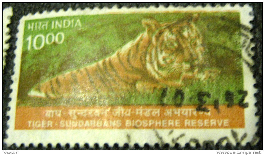 India 2000 Tiger Sundarbans Biosphere Reserve 10.00 - Used - Used Stamps