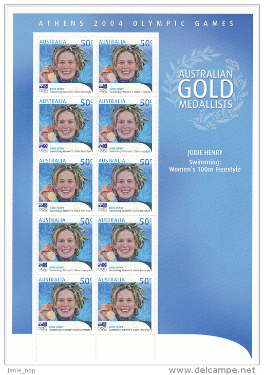 2004 Athens Olympics Gold Medallists Jodie Henry  MNH - Ete 2000: Sydney