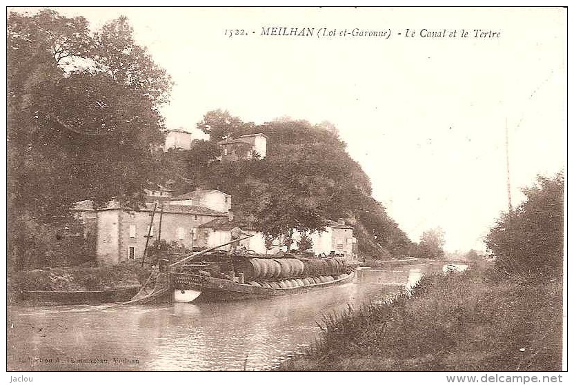 MEILHAN LE CANAL ET LE TERTRE ,BEAU PLAN PENICHE A VOIR !!   REF 33372 - Meilhan Sur Garonne