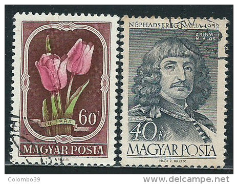 Ungheria 1951/2 Usato -Mi.1208;1270  Yv.1024;1059 - Usati
