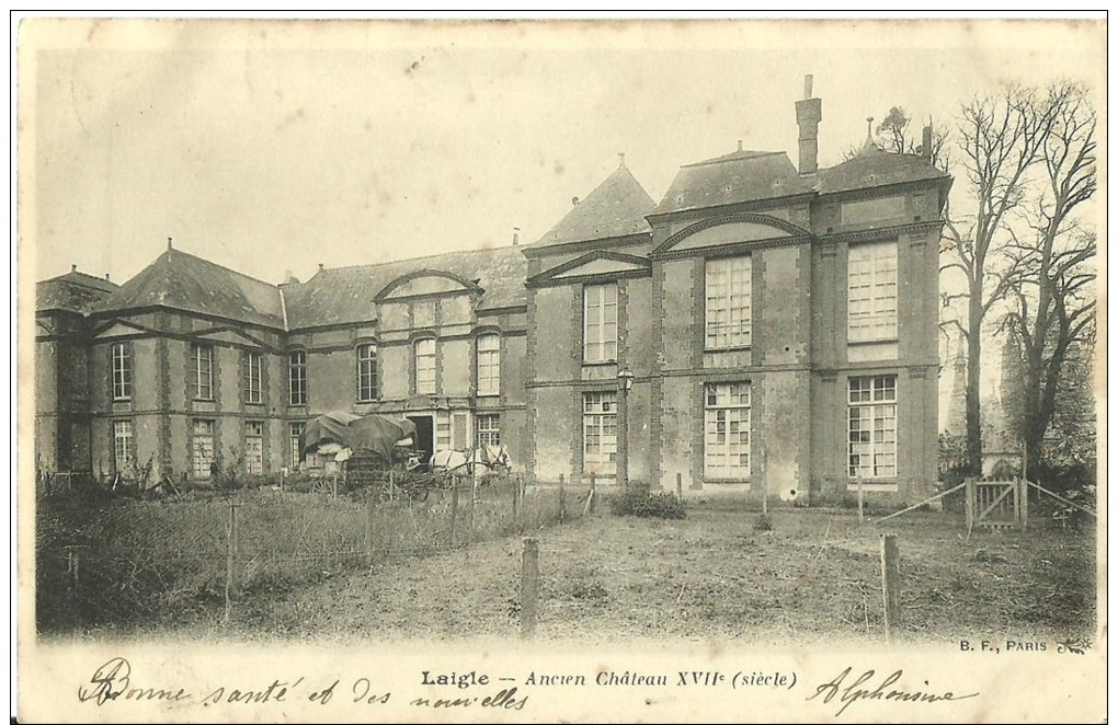 13 - LAIGLE - Ancien Château XVIIe (siècle) - 1904 - (noir Et Blanc) - L'Aigle