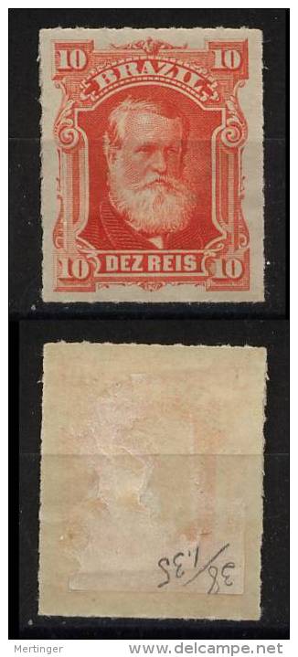 Brazil Brasilien Mi# 38 * 10R Dom Pedro 1877 - Unused Stamps