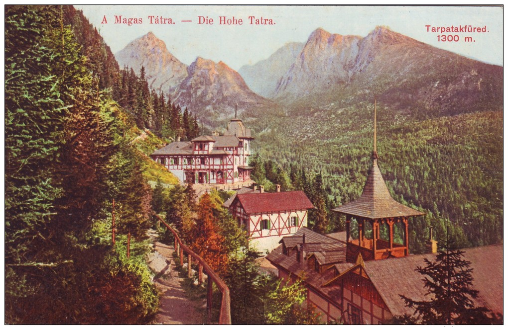 Slovakia,High Tatra,non Mailed Postcard 1912: Tarpatakfüred Bath II, 1300 M - Slovacchia