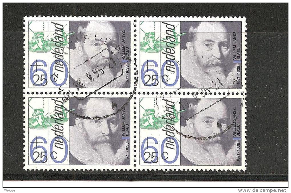 NLMi.Nr.1229/- NIEDERLANDE -  Kartograf, 4-er Einheit 1983 - Gebruikt