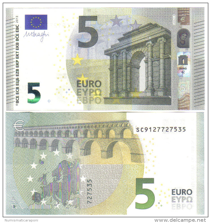 NEW 5 € 2013 ITALIA Italie SERIE SC Mario Draghi FDS UNC DA MAZZETTA Soudoyer S002I4 COD.€143 - 5 Euro