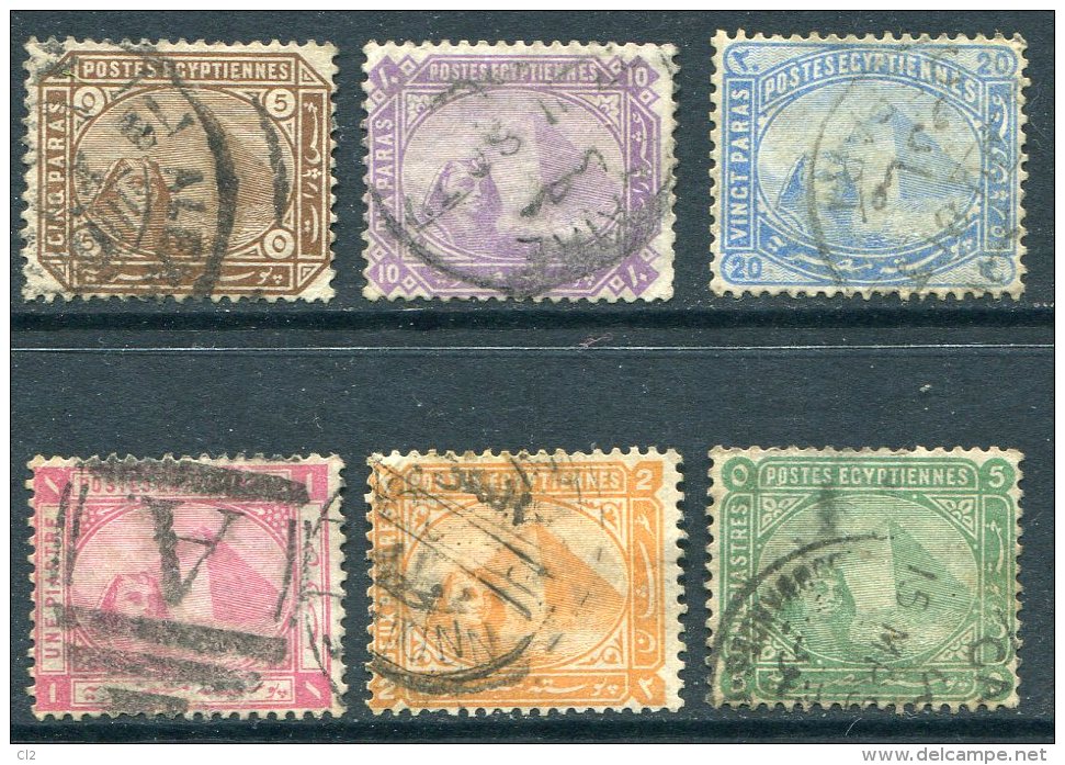 EGYPTE - Y&T 23, 24, 27 à 30 - 1866-1914 Khédivat D'Égypte