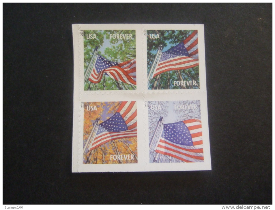 US 2013 MNH **    FLAG FOR ALL SEASON   FROM APU BOOKLET Pane Of 4 Stamps - See Photo  (S25-150/015 - Nuovi