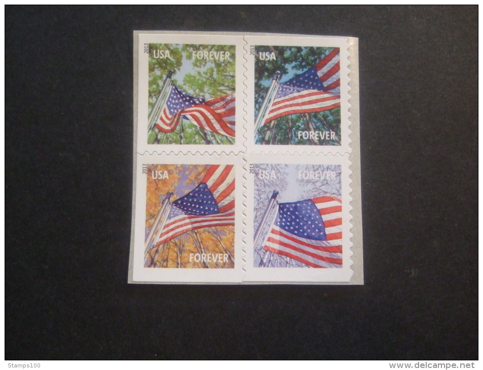 US 2013 MNH **    FLAG FOR ALL SEASON   FROM APU BOOKLET Pane Of 4 Stamps - See Photo  (S28-150/015 - Nuevos