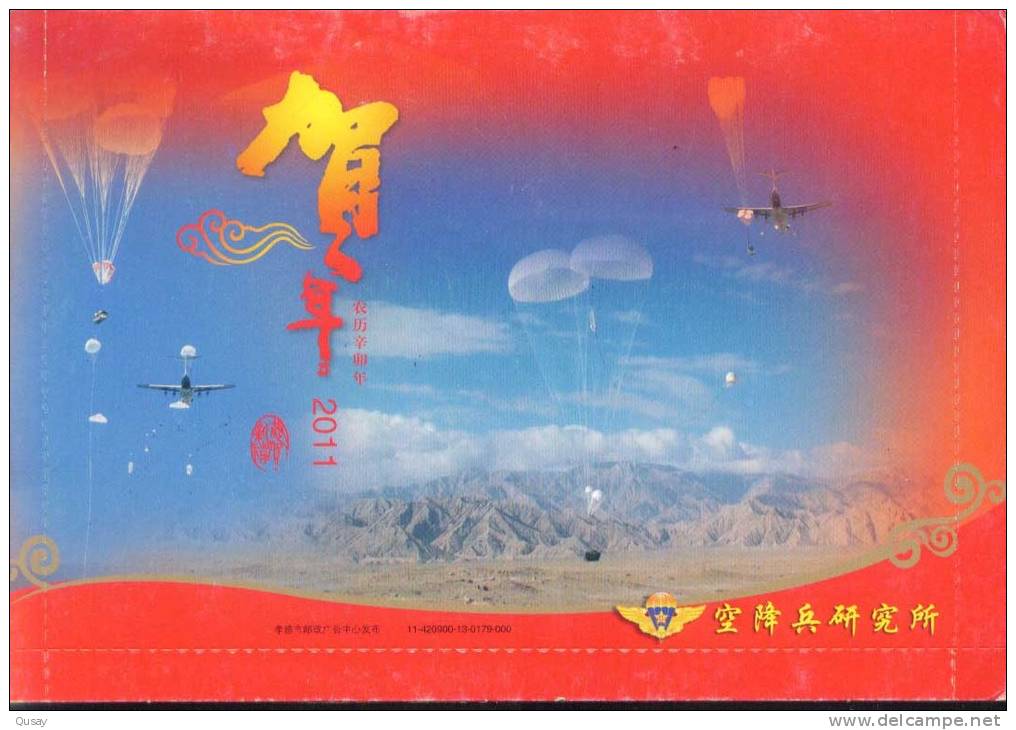 Airplane Parachutting Parachute ,  Prepaid Card Postal Stationery - Parachutting