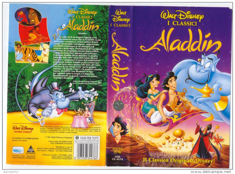 ALADDIN - WALT DISNEY  - VHS - USATA - Cartoni Animati